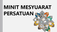 Contoh Minit Mesyuarat Persatuan