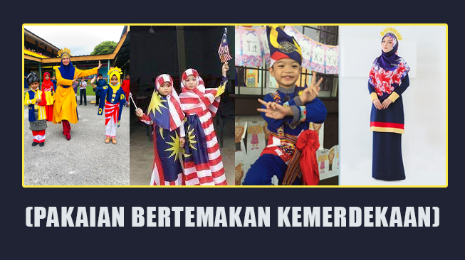 Baju Merdeka Lelaki dan Perempuan (Pakaian Bertemakan Kemerdekaan)