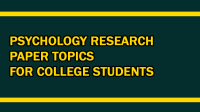 Psychology Research Paper Topics for College Students